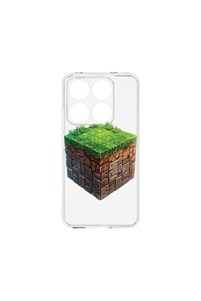 bestcase Husa pentru Xiaomi 14T, BestCase¬Æ Clear Silicon 2MM, Minecraft Worl...