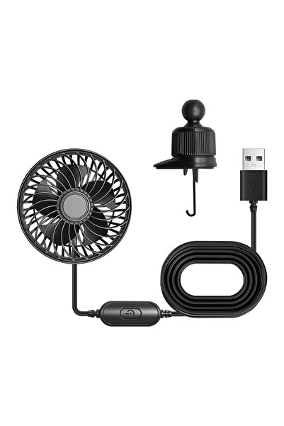 Choice black SEAMETAL 3 Speed 5V 1A Car USB Cooling Fan 360 Degree Adjustable...