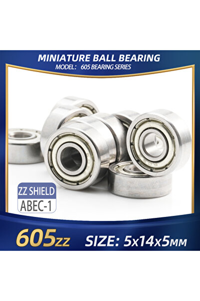 Choice 10 قطع محامل 605zz ABEC-1 FUSHI 605 ZZ مقاس 5x14x5 مم، 10 قطع محامل 60...