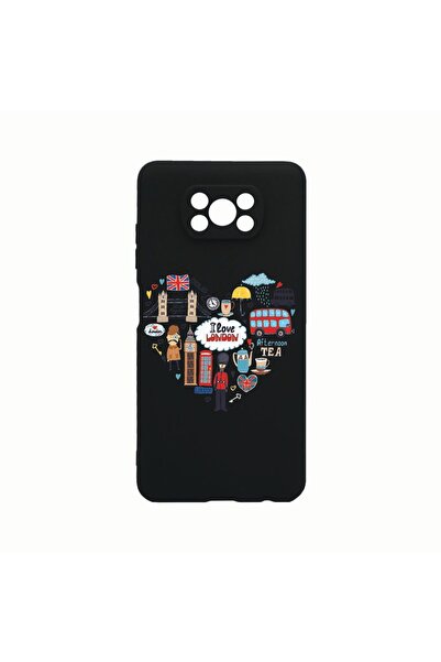 bestcase Husa Silicon, Compatibila cu Xiaomi Poco X3 Pro, I Love London, Rezi...
