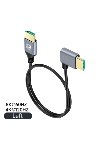 Choice1 كابل HDMI 2.1V بطول 0.5 متر بزاوية 90 درجة، يدعم 8K 60Hz و4K 120Hz، س...