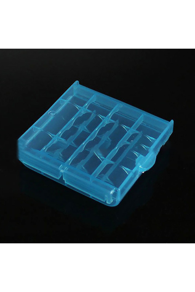 Choice KOQZM Blue Colorful Plastic Battery Holder Case 4 AA AAA Hard Plastic ...