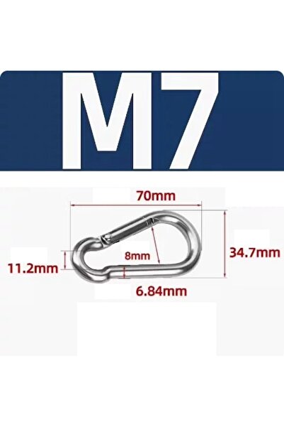Choice5 مشبك كارابينر من الفولاذ المقاوم للصدأ 304 مقاس M7-01-2.75IN، مشبك زن...