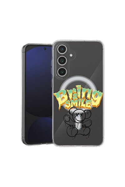 bestcase Husă pentru Samsung Galaxy A56 cu design Ursuleț de pluș Zâmbitor, T...