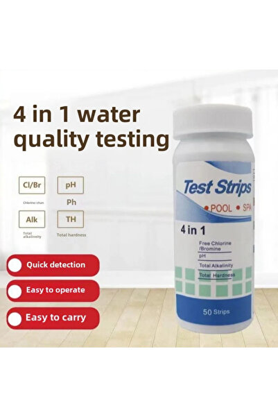 Choice COLOURS 50pcs 4-in-1 PH Test Strips Water Quality Test Paper Strip Res...