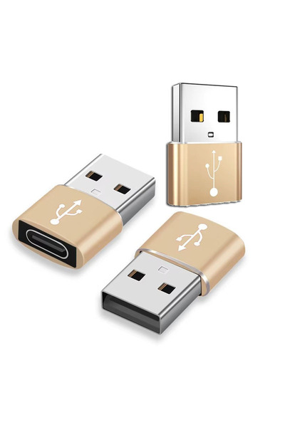 Choice4 محول ذهبي من USB-A إلى USB-C، 3 قطع/5 قطع، محول من النوع C إلى USB أنثى