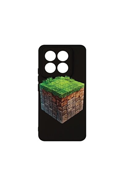 bestcase Husa pentru Xiaomi 14T, BestCase¬Æ Slim SIlicon 0.8MM, Minecraft Wor...