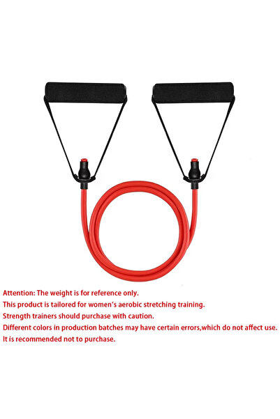 Choice1 حبل مطاطي RED-15-20LB بخمسة مستويات مع مقابض لليوجا والتمارين الرياضي...
