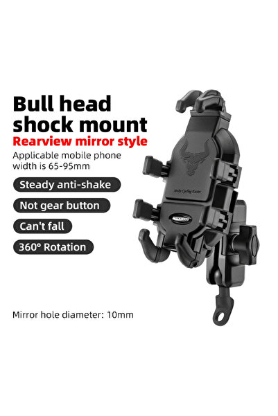 Choice1 ROCKBROS 25210011002 ROCKBROS Motorcycle Bike Phone Holder Adjustable...