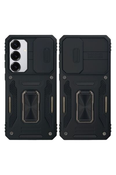 Sonique Θήκη Ring Armor CamShield για Samsung Galaxy S25 Plus Μαύρο