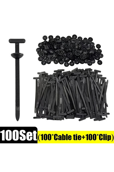 Choice3 100set- (200pcs) 500set-10set Nylon Universal Cable Tie Buckle Car Fa...