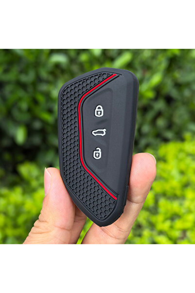 Choice1 غطاء مفتاح سيارة من السيليكون الأسود لسيارات فولكس فاجن جولف 8 MK8 ID...