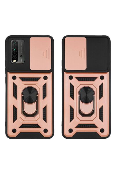 Sonique Θήκη Ring Armor CamPro για Xiaomi Redmi 9T Ροζ Χρυσό