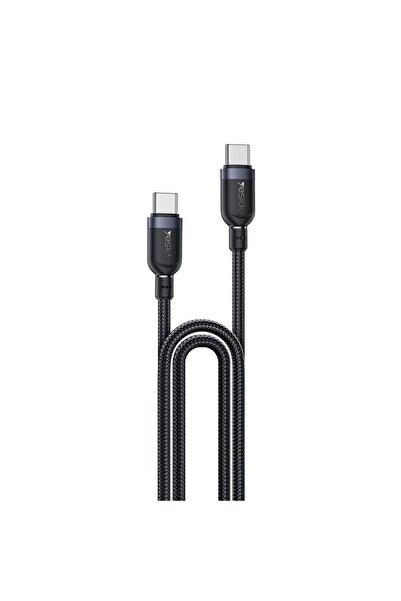 Yesido Καλώδιο CA192 Braided Type-C σε Type-C 60W 2m Μαύρο