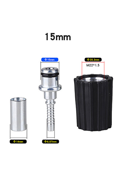 Choice 2 High Pressure Washer Hose Insert Fittings D14 D15mm Ring Nut M22 Car...