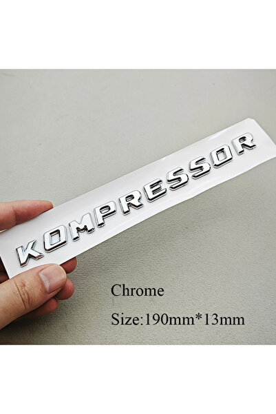 Choice Chrome 190mm 3D ABS Car Letters Logo Kompressor Fender Side Badge Trun...