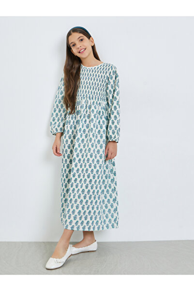 Styli Girls Floral Print A-Line Maxi Dress