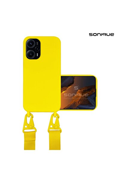 Sonique Θήκη Σιλικόνης με Strap CarryHang Xiaomi Poco F5 5G Κίτρινο
