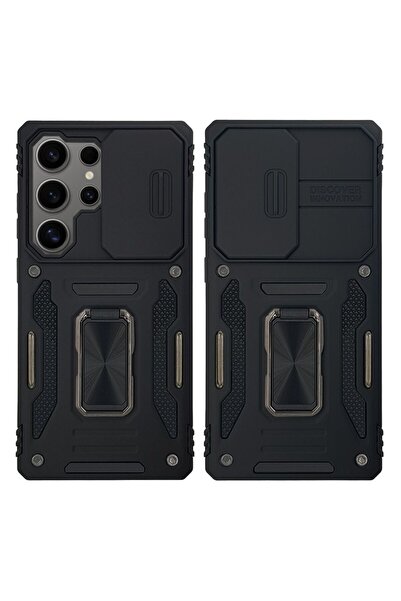 Sonique Θήκη Ring Armor CamShield για Samsung Galaxy S24 Ultra Μαύρο