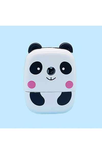 choice2 Panda Red Face Cartoon Panda Hand-cranked Pen Sharpener Automatic Pen...