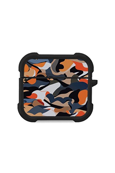 Sonique Θήκη Σιλικόνης Camouflage Army Series για AirPods 3 Πορτοκαλί