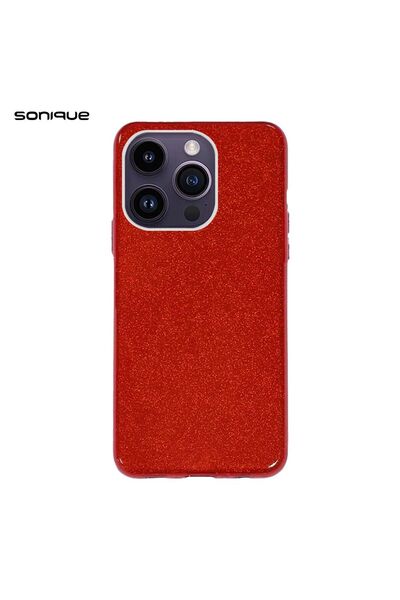 Sonique Θήκη Σιλικόνης Shiny Apple iPhone 13 Pro Κόκκινο