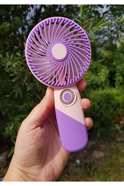 Brokoli Home USB Şarjlı Mini El Fanı Taşınabilir Vantilatör 3 Kademeli Sessiz...