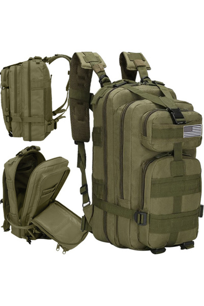 Trizand Rucsac militar de drumeție, 35 L, 5 compartimente, impermeabil, siste...