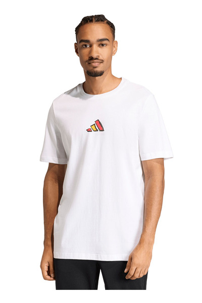adidas Kb9501 Esp Tng g t White Crew Neck Fit Printed Men's T-Shirt