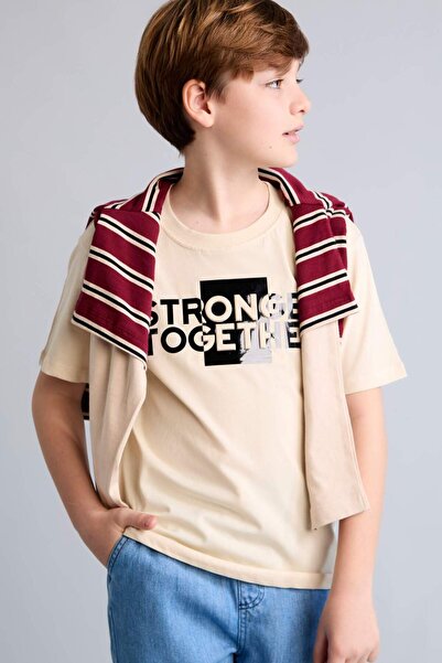 DeFacto New Regular Fit Crew Neck Printed Short Sleeve T-Shirt for Boys H6365...