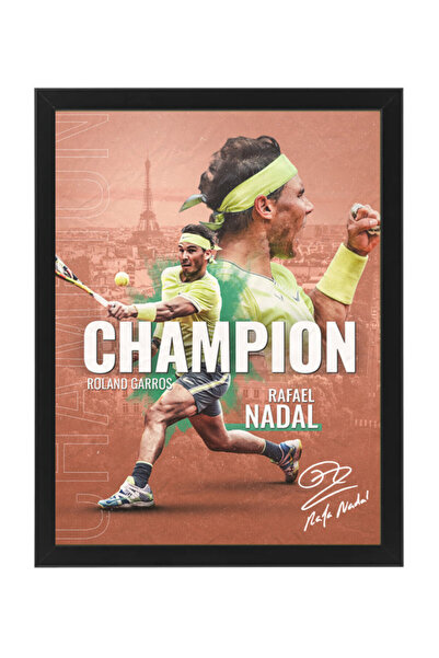 Boomah Accessories Rafael Nadal Champion Tennis Autographed Poster with Frame...