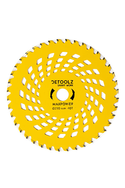 DETOOLZ 40T Vidia lawn mower disc, 230 x 25.4 x 2 mm, MaxPower