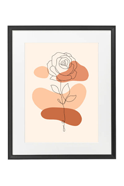 Boomah Accessories Rose Flower Boho Style, Mid Century, Home Décor Wall Art P...