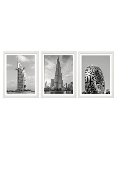 Boomah Accessories Set of 3, Dubai Travel, Burj Al Arab - Burj Khalifa - Muse...