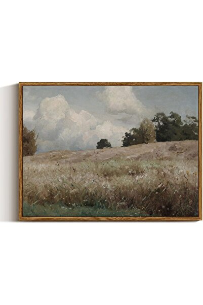 ALAYRA International Retro Landscape Canvas Decor with Outer Frame for Living...