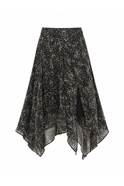 Retrobird Vera Asymmetrical Midi Skirt Women's Dark Khaki