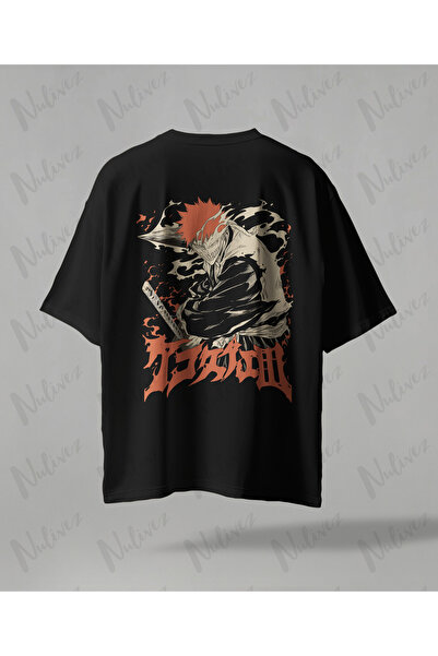 Nulivez Ichigo Kurosaki Oversize Unisex T-Shirt - Bleach Anime Printed Street...