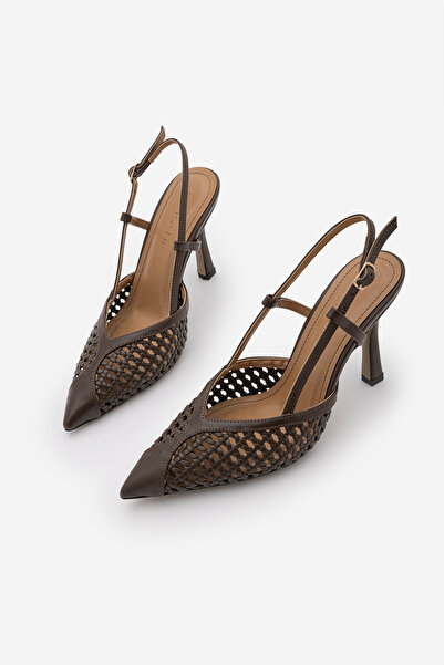 Marjin Women's Stiletto Pointed Toe Hand Knitted Strappy Classic Heeled Shoes...
