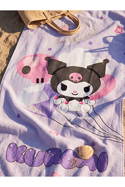 LC Waikiki Πετσέτα παραλίας για κορίτσια Lilac Kuromi από τη συλλογή LCW ACCE...