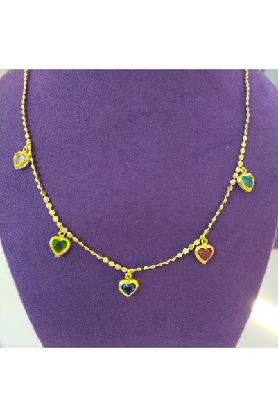 staınless steel Colorful Crushed Chain Necklace
