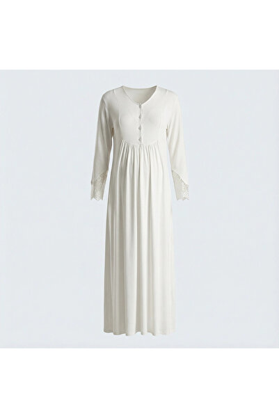 Lady Lingerie Maternity Maxi Nightdress & Robe Set 2 Piece – Nursing Nightgow...