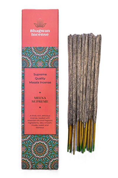 Bhagwan Incense Meena Supreme - bețișoare parfumate masala naturale premium, 15g