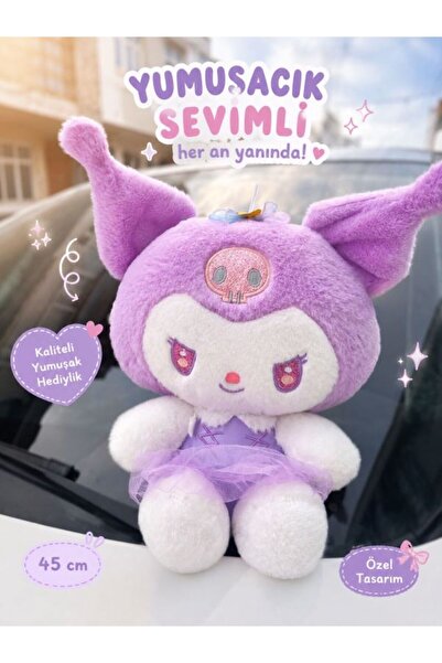 Tasarım Peluş Kromili Mor Stıch