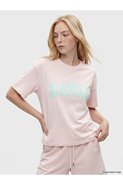 LC Waikiki Γυναικεία μπλουζάκια με στάμπα Soft Touch από την Shining Store - ...