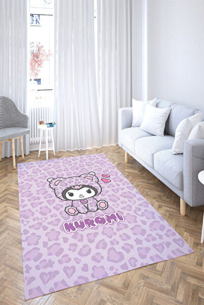 EVSEHOMES LİLA KUROMİ LEOPAR DESENLİ ÇOCUK ODASI HALI