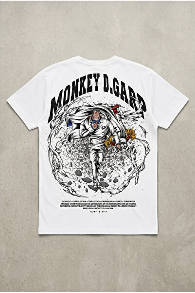 Silkensoul One Piece Monkey D. Garp Design Black Standard Fit Anime T-Shirt