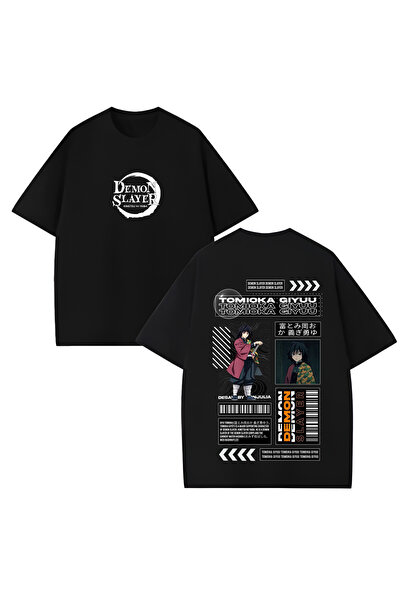 MAGORS Tricou unisex cu decolteu rotund, 100% bumbac, cu imprimeu Giyu Tomiok...