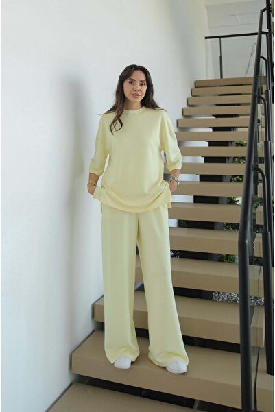 Havoş Yellow Rush Oversize Blouse and Pants Set