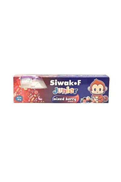 SIWAK.F معجون أسنان للأطفال بالفواكة مع فرشاة أسنان من سواك اف 50جم