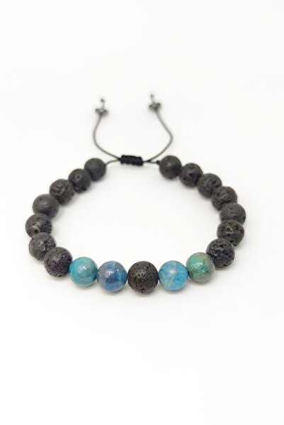 Zodyak Doğal Taş Apatite Stone Natural Stone Macrame Braided Unisex Adjustabl...